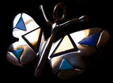 Turquoise Silver Navajo Butterfly Pendant