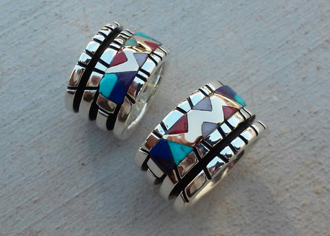 Authentic Native American Handmade Chi-Nah-Bah ring by Ron Henry, Navajo silversmith
