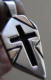 Native American Sterling Silver Cross by Ron Henry, Navajo Silversmith