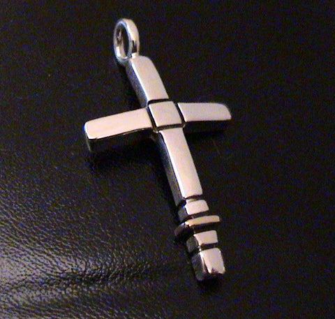 Sterling Silver Cross with 14K Gold