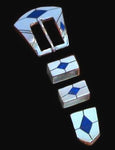 Multi-Stone Ranger Inlay Belt Buckle with Lapis Lazuli